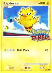 Zapdos 8/16 Cosmos Holo Promo - Pokemon Rumble Exclusive